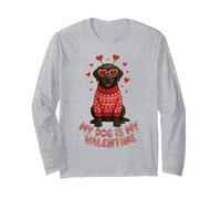 My Dog Is My Valentine - Occhiali con Labrador e Cuore, per Amanti dei Cani Maglia a Manica