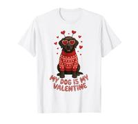 My Dog Is My Valentine - Occhiali con Labrador e Cuore, per Amanti dei Cani Maglietta