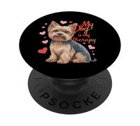 My Dog Is Therapy Yorkshire Terrier Amante PopSockets PopGrip Adesivo