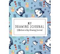 My Drawing Journal - 5 minutes a day drawing journal - Shark Version - Boys - 64 prompt pages & 6 Bonus Find-a-word puzzles