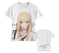 My Dress-Up Darling T Shirt Unisex Casual Girocollo Manica Corta Tee Tops Kitagawa Marin Cosplay Anime Stampa T-Shirt Streetwear, Tipo 1, L