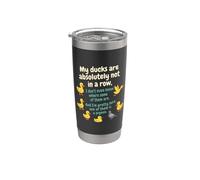 My Ducks are Assolutamente Not in A Row Pigeon Funny Bicchiere termico in acciaio inox doppia parete