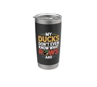 My Ducks Don't Even Know What Rows Are Caos |- Bicchiere termico in acciaio inox doppia parete