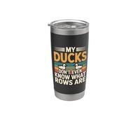 My Ducks Don't Even Know What Rows Are Caos |- Bicchiere termico in acciaio inox doppia parete