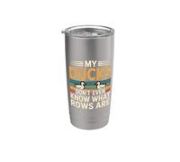 My Ducks Don't Even Know What Rows Are Caos |- Bicchiere termico in acciaio inox doppia parete