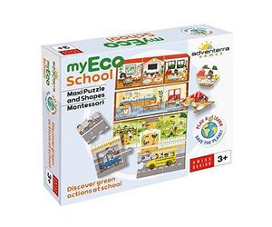 My Eco School - Puzzle per Bambini - Adventerra Games - Insegnare l'Ecologia ai Bambini - Gioco Educativo per Bambini 3+ Anni - Maxi Puzzle a Incastro - Gioco Montessori - Gioco Ecologico