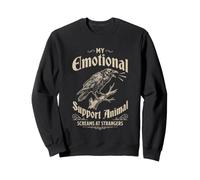 My Emotional Support Animal... Divertente Corvo Uccelli Corvo Gotico Felpa