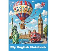 My English Notebook: A Colorful Writing Journal with UK & US Cultural Icons - 120 College Ruled Pages