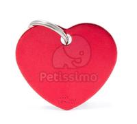 Medaglietta Per Cani E Gatti Personalizzata Cuore In Alluminio Rosso Taglia Piccola