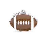 My Family Medaglietta per Cane Personalizzata Made in Italy. Football Americano. Targhetta Cane con Incisione Gratis. Smaltata a Mano in Metallo. Collezione Charms