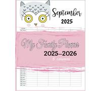 My Family Planner 2025-2026 5 columns: 5 columns Organiser (24-months, January 2025 - December 2026), Family Timer 2025-2026