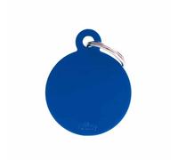 MY FAMILY Srl BIG ROUND MEDAGLIETTA PER COLLARE IN ALLUMINIO BLUE