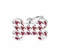 MY FAMILY Srl L BONE PIED A POULE MEDAGLIETTA PER COLLARE RED