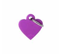 MY FAMILY Srl SMALL HEART MEDAGLIETTA PER COLLARE IN ALLUMINIO PURPLE