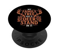 My Family Tree Has A Deer Stand In It Funny Buck Hunters PopSockets PopGrip Adesivo