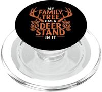 My Family Tree Has A Deer Stand In It Funny Buck Hunters PopSockets PopGrip per MagSafe