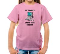 My Family's Unpaid Tech Sostegno - T-Shirt - Divertente Computer Fix It