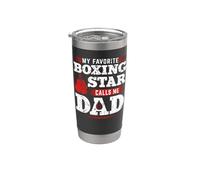My Favorite Boxing Star Calls Me Dad Figlio Figlia Supporto Bicchiere termico in acciaio inox doppia parete