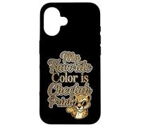 My Favorite Color is Cheetah Print Sassy Leopard Animal Custodia per iPhone 16