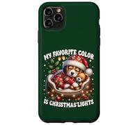 My Favorite Color Is Christmas Lights Cute Winter Beagle Custodia per iPhone 11 Pro Max