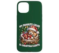 My Favorite Color Is Christmas Lights Cute Winter Beagle Custodia per iPhone 15 Plus