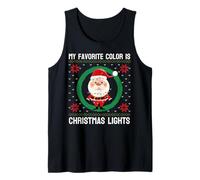 My Favorite Color Is Christmas Lights Fun Xmas Brutti Maglioni Canotta