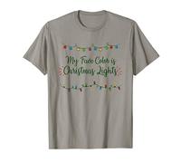My Favorite Color is Christmas Lights Xmas Cute Lampadine Maglietta