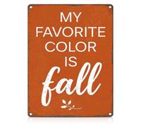My Favorite Color Is Fall Tin Sign Outdoor Yard 12x8 Inch
