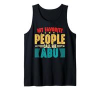 My Favorite People Call Me Abu Vintage Funny Fathers Day Papà Canotta