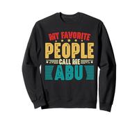 My Favorite People Call Me Abu Vintage Funny Fathers Day Papà Felpa