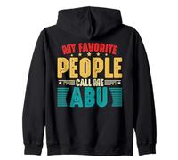 My Favorite People Call Me Abu Vintage Funny Fathers Day Papà Felpa con Cappuccio
