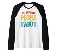 My Favorite People Call Me Abu Vintage Funny Fathers Day Papà Maglia con Maniche Raglan