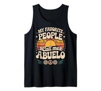 My Favorite People Call Me Abuelo Vintage Flower Graphic Canotta