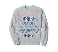 My Favorite People Call Me Mawmaw Cute Floral Festa della Mamma Felpa