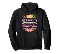 My Favorite People Call Me Mawmaw Funny Floral Festa della mamma Felpa con Cappuccio
