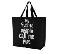 My Favorite People Call Me Papa, borsa a tracolla da donna, borsa per la spesa, riutilizzabile, leggera, borsa da viaggio