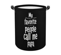 My Favorite People Call Me Papa - Cesto portabiancheria pieghevole, impermeabile, con manici, 35 x 35 x 43,9 cm, 43,9 x 43,9 x 43,9 cm