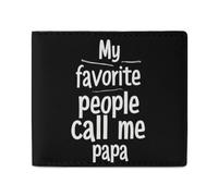 My Favorite People Call Me Papa - Portafogli a due ante con divertente tasca frontale, con scomparti per carte di credito, per uomini e donne, 11,4 x 10,2 cm