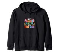 My Favorite Player Is The Hot One Sports Fan Football - Felpa con Cappuccio