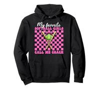 My Favorite Softball Girls Call Me Coach Softball Coach Rosa Felpa con Cappuccio