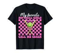 My Favorite Softball Girls Call Me Coach Softball Coach Rosa Maglietta