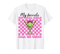 My Favorite Softball Girls Call Me Coach Softball Coach Rosa Maglietta