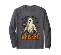 My Favorite Spirit Is Whiskey Funny Ghost Halloween Costume Maglia a Manica