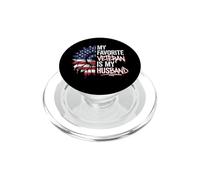 My Favorite Veteran Is My Husband Veterans Day Veteran Wife PopSockets PopGrip per MagSafe