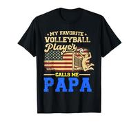 My Favorite Volleyball Player Calls Me Papa Bandiera degli Stati Uniti Maglietta
