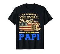 My Favorite Volleyball Player Calls Me Papi Bandiera USA Maglietta