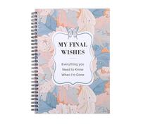 My Final Wishes, agenda a spirale per la fine della vita, agenda con scritta "Things You Need Know When I'm Gone", 18,8 x 25,7 cm, per possedimenti, affari, foglie