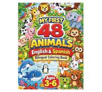 My First 48 Animals in English & Spanish: Bilingual Coloring Book for Kids