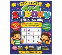 My First 4x4 Sudoku Book for Kids: 200 Very Easy Grid Puzzles for Early Learners
