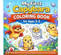 My First Capybara Coloring Book for Ages 3-5: 40 Easy & Bold Cute Animal Coloring Pages to Build Focus, Creativity & Confidence